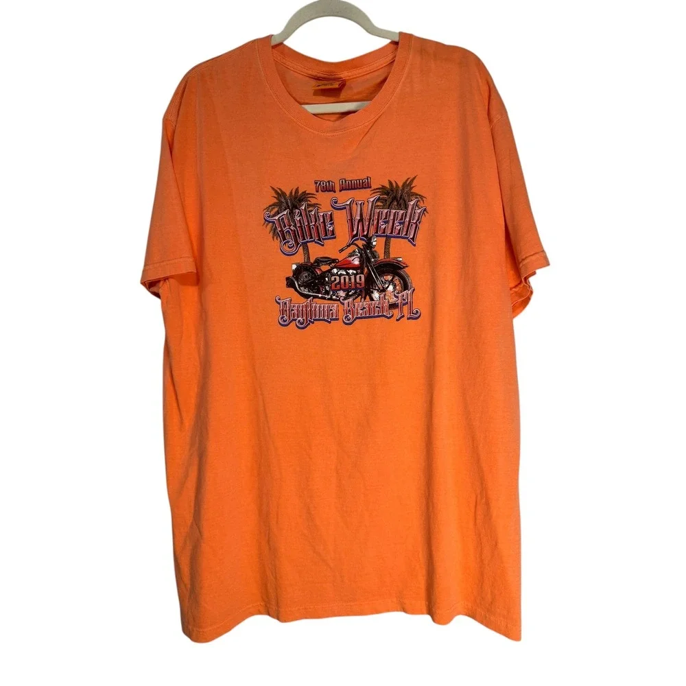 Comfort Colors 2019 Bike Week Daytona Beach FL Motorcycle T Shirt Mens XL